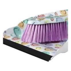 Xenos Veger en blik smiley - set van 2 - 35x22x10 cm- Stoffer En Blik