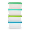 Xenos Vershoudbakjes van plastic - 100 ml - set van 4- Bewaardozen