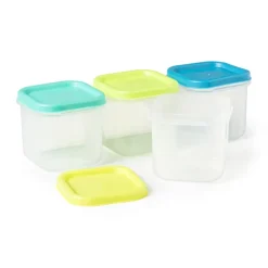 Xenos Vershoudbakjes van plastic - 150 ml - set van 4- Bewaardozen