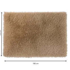 Xenos Vloerkleed fluffy - bruin - 120x180 cm- Vloerkleden