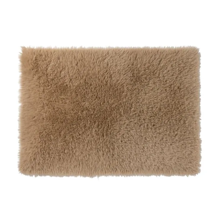 Xenos Vloerkleed fluffy - bruin - 60x90 cm- Vloerkleden