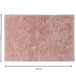 Xenos Vloerkleed fluffy - roze - 150x230 cm- Vloerkleden