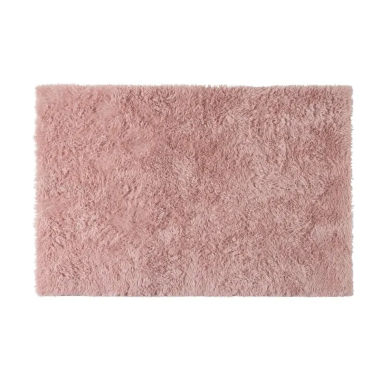 Xenos Vloerkleed fluffy - roze - 60x90 cm- Vloerkleden