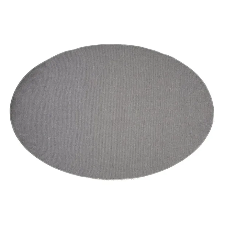 Xenos Vloerkleed fluffy ovaal - wit - 120x180 cm- Vloerkleden