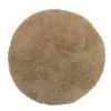 Xenos Vloerkleed fluffy rond - bruin - ø120 cm- Vloerkleden