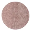 Xenos Vloerkleed fluffy rond - roze - ø120 cm- Vloerkleden