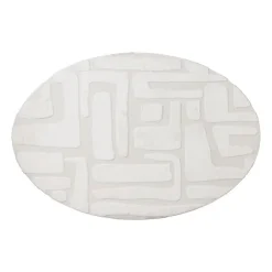 Xenos Vloerkleed native ovaal - wit - 120x180 cm- Vloerkleden