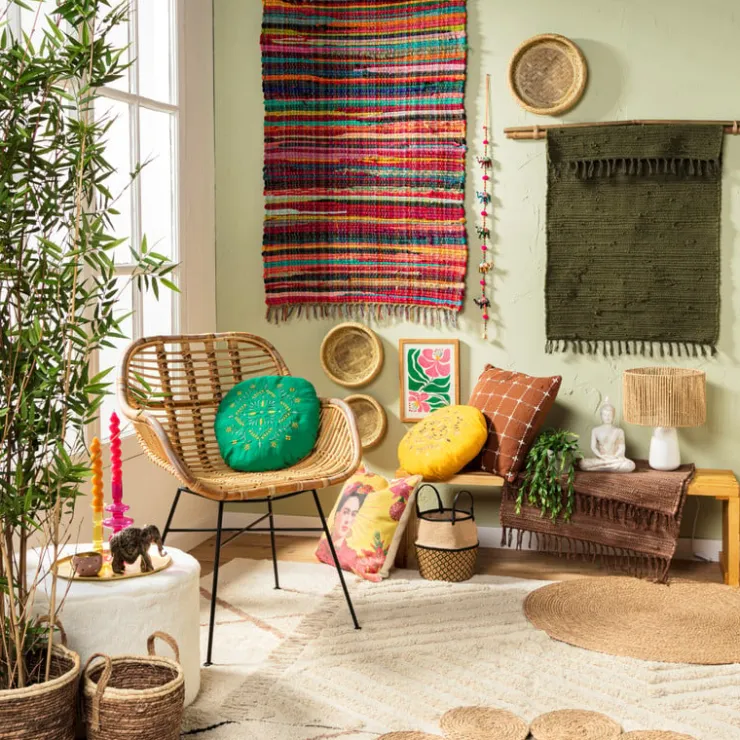 Xenos Vloerkleed naturel - Ø150 cm- Vloerkleden