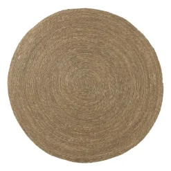 Xenos Vloerkleed riet - bruin - ø120 cm- Vloerkleden