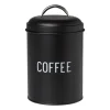 Xenos Voorraadblik coffee - zwart - ø11x15 cm- Koffie Accessoires|Voorraadpotten