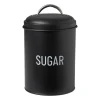 Xenos Voorraadblik sugar - zwart - ø11x15 cm- Koffie Accessoires|Voorraadpotten