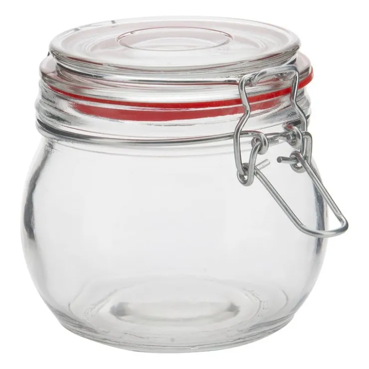 Xenos Voorraadpot klemdeksel - rond - 400 ml- Voorraadpotten