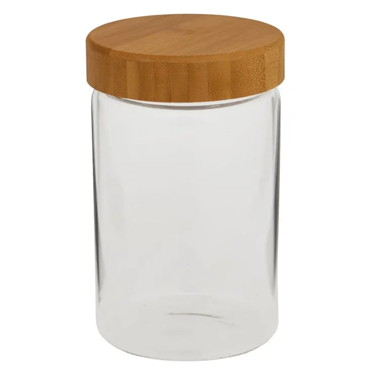 Xenos Voorraadpot met bamboe deksel - 900 ml- Voorraadpotten