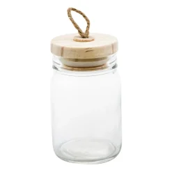 Xenos Voorraadpot met houten deksel - 250 ml- Voorraadpotten