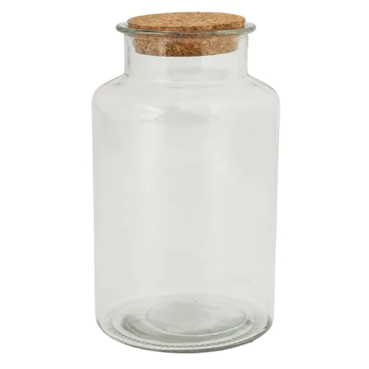 Xenos Voorraadpot met kurken deksel - 2.1 liter- Voorraadpotten