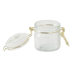 Xenos Voorraadpotje - goudkleurig - 100 ml- Voorraadpotten