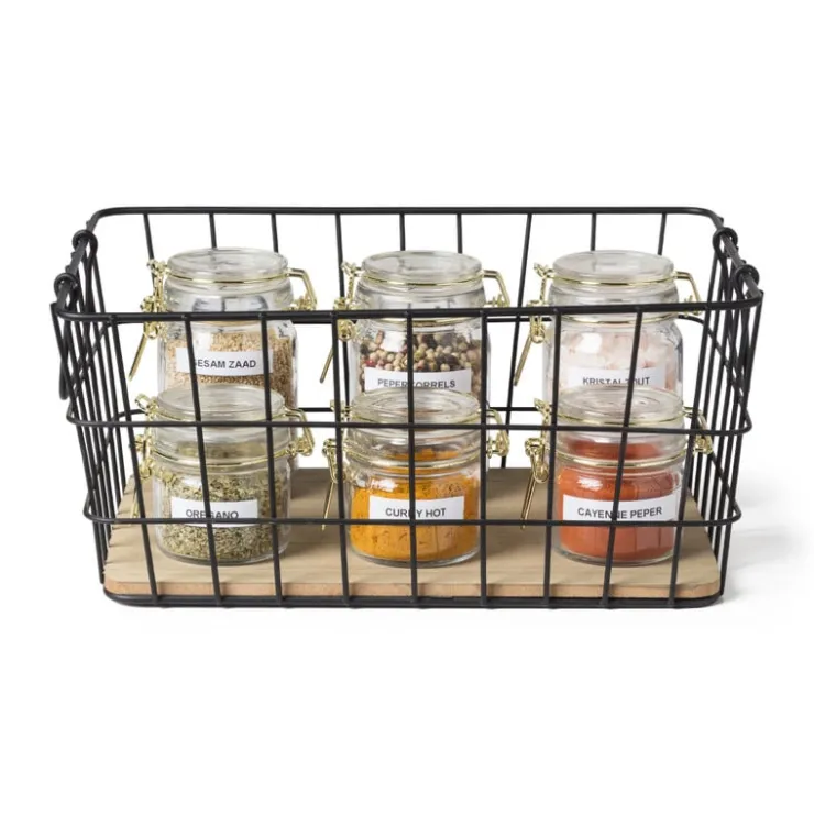 Xenos Voorraadpotje - goudkleurig - 230 ml- Voorraadpotten