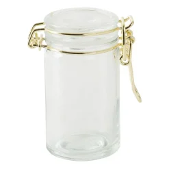 Xenos Voorraadpotje - goudkleurig - 70 ml- Voorraadpotten