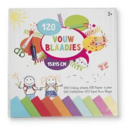Xenos Vouwblaadjes - multikleur - 120 stuks- Knutselpapier|Kerst Knutselen