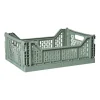 Xenos Vouwkrat groot - groen - 14.5x40x30 cm- Kratjes