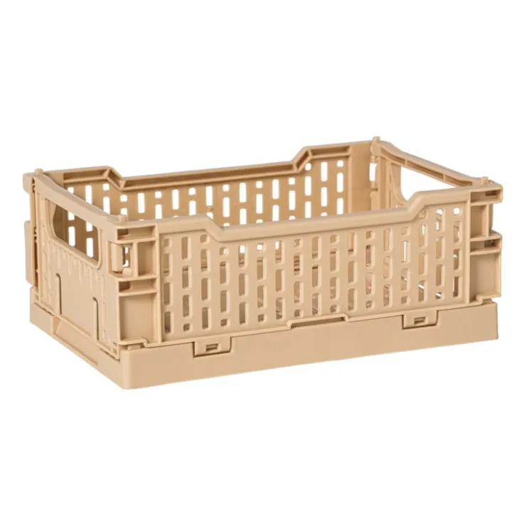 Xenos Vouwkrat klein - beige - 6x15x10 cm- Kratjes