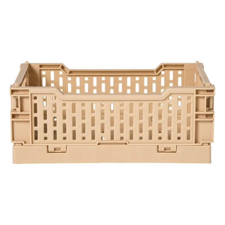 Xenos Vouwkrat klein - beige - 6x15x10 cm- Kratjes