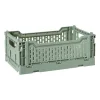 Xenos Vouwkrat klein - groen - 6x15x10 cm- Kratjes