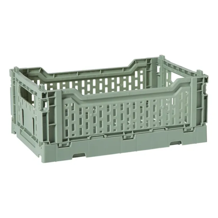 Xenos Vouwkrat klein - groen - 6x15x10 cm- Kratjes