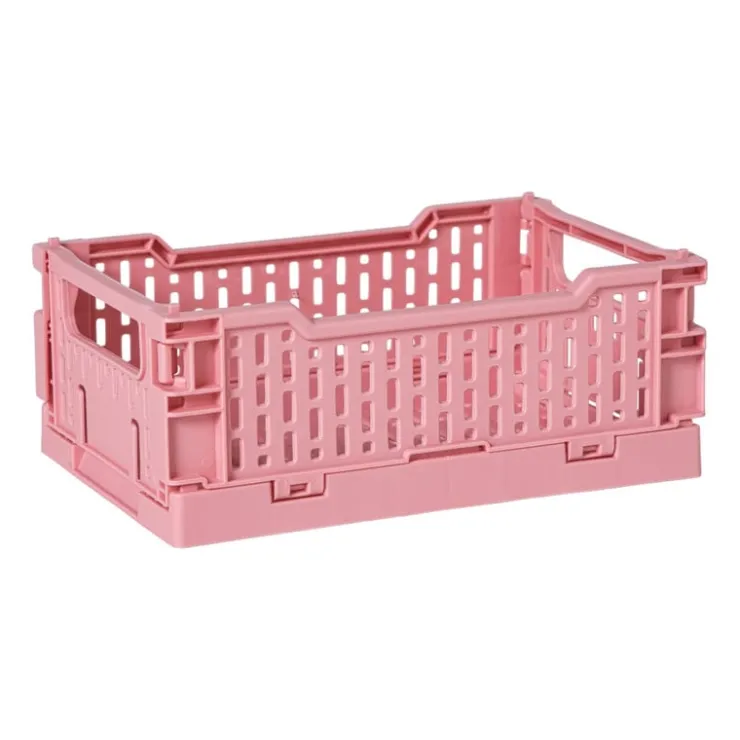 Xenos Vouwkrat klein - roze - 6x15x10 cm- Kratjes