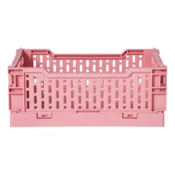 Xenos Vouwkrat klein - roze - 6x15x10 cm- Kratjes