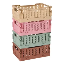 Xenos Vouwkrat klein - roze - 6x15x10 cm- Kratjes