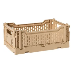 Xenos Vouwkrat middel - beige - 10.5x27x17 cm- Kratjes