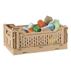Xenos Vouwkrat middel - beige - 10.5x27x17 cm- Kratjes