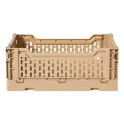 Xenos Vouwkrat middel - beige - 10.5x27x17 cm- Kratjes