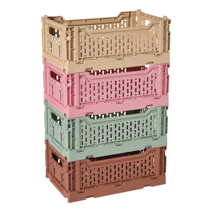 Xenos Vouwkrat middel - beige - 10.5x27x17 cm- Kratjes