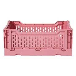 Xenos Vouwkrat middel - roze - 10.5x27x17 cm- Kratjes