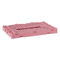 Xenos Vouwkrat middel - roze - 10.5x27x17 cm- Kratjes
