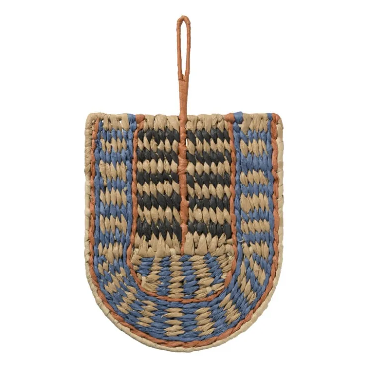 Xenos Wand deco bogen - blauw - 41.5x25 cm- Wandhangers