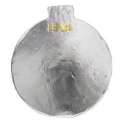 Xenos Wandhanger disco kerstbal - zilverkleurig - ø31.5 cm- Kerstfiguren