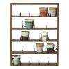 Xenos Wandkast voor 23 mokken - bruin - 63.5x48x9 cm- Vakkenkasten|Wandkasten