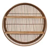 Xenos Wandkastje bamboe rond - ø75x12.5 cm- Wandkasten|Wandkasten