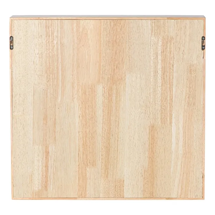 Xenos Wandkastje voor mokken met lade - bruin - 53x50x10 cm- Kerstcadeaus|Vakkenkasten