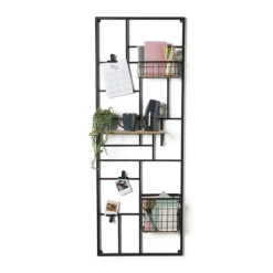 Xenos Wandrek XXL met clips - 150x55 cm - zwart- Wandrekken