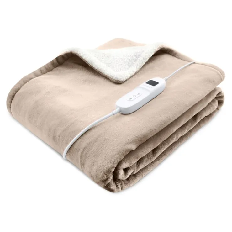 Xenos Warmtedeken - beige - 130x180 cm- Winterartikelen|Kerstcadeaus
