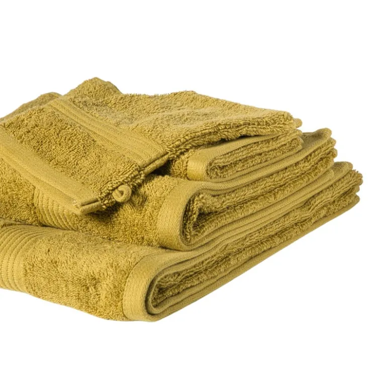 Xenos Washandje - olijfgroen - 16x21 cm- Badtextiel|Badkamer Accessoires