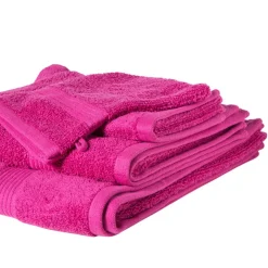 Xenos Washandje - roze - 16x21 cm- Badtextiel|Badkamer Accessoires