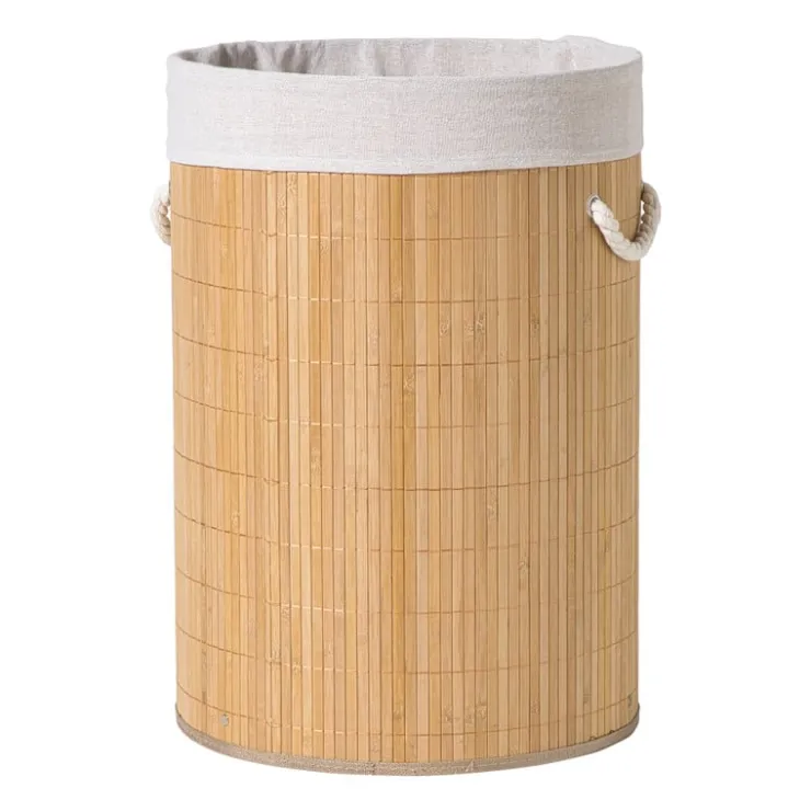 Xenos Wasmand - bamboe - ø40x57 cm- Wasmanden