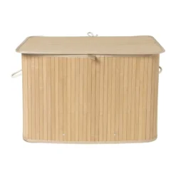 Xenos Wasmand bamboe 90 liter - naturel - 60x40x40 cm- Wasmanden