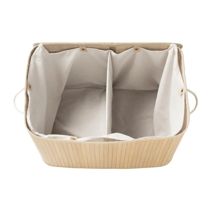 Xenos Wasmand bamboe 90 liter - naturel - 60x40x40 cm- Wasmanden