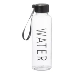 Xenos Waterfles - zwart - 500 ml- Drinkflessen